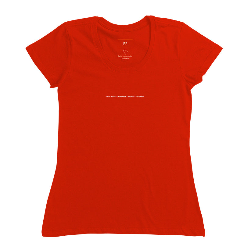 CAMISETA SINTO MUITO ME PERDOE TE AMO SOU GRATA 5
