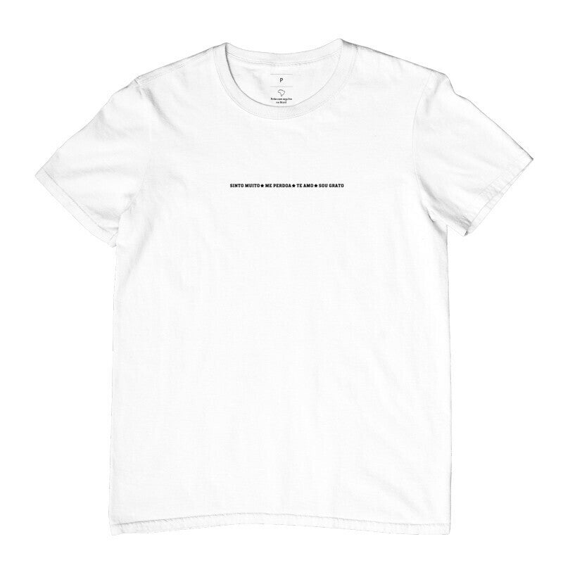 CAMISETA SINTO MUITO ME PERDOE TE AMO SOU GRATO 4