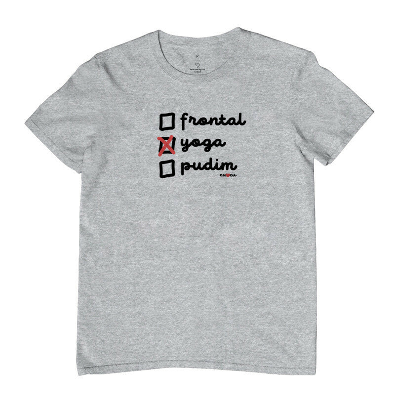 CAMISETA FRONTAL, YOGA, PUDIM
