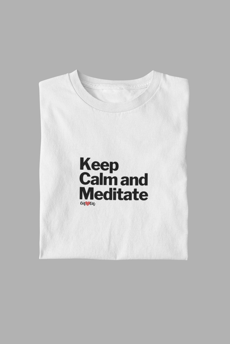 CAMISETA KEEP CALM AND MEDITATE 1