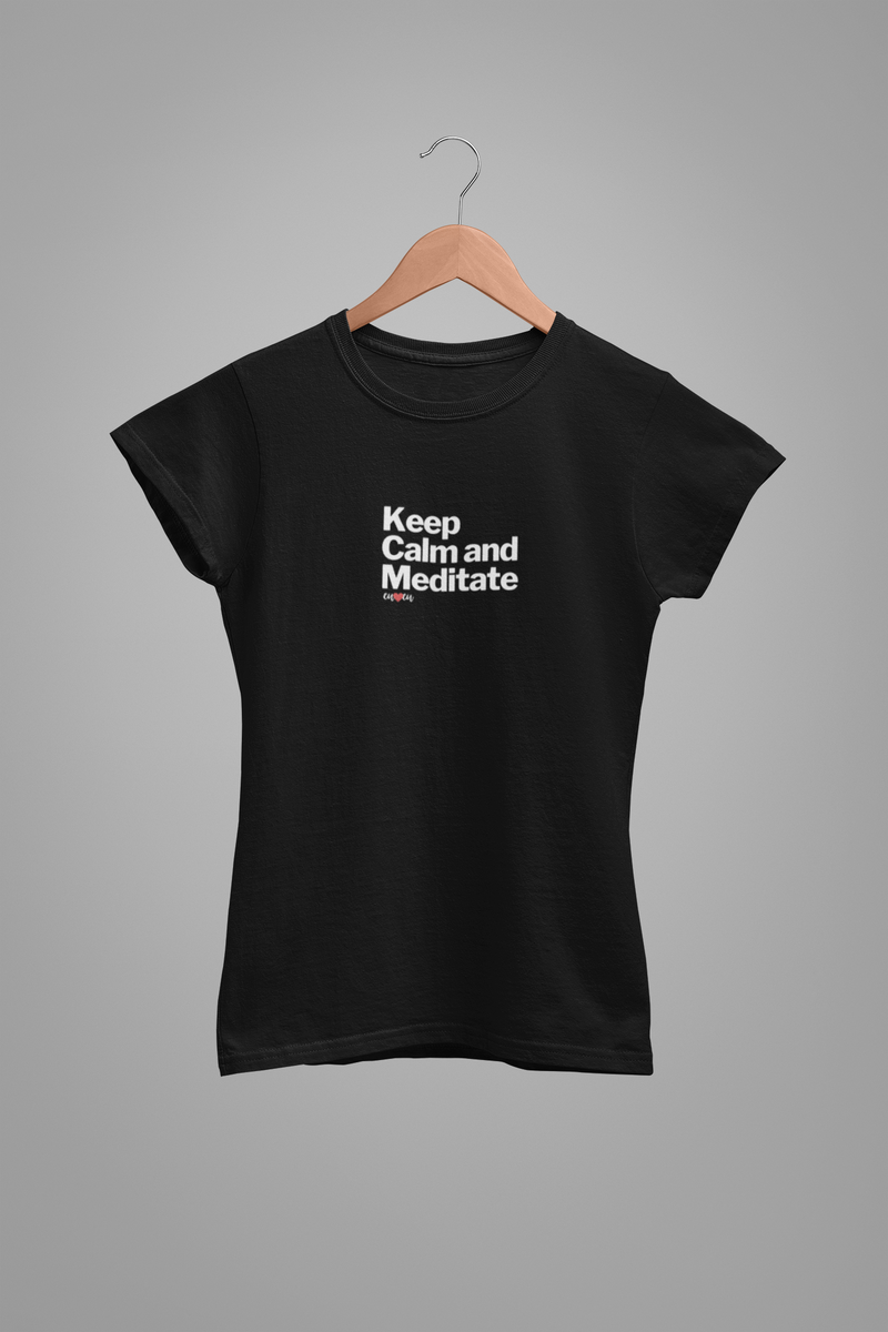CAMISETA KEEP CALM AND MEDITATE 1