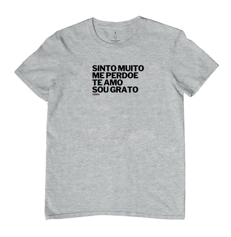 CAMISETA SINTO MUITO ME PERDOE TE AMO SOU GRATO 1