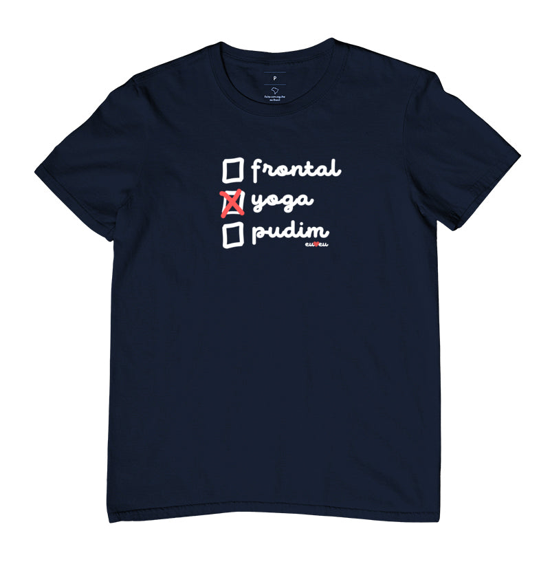 CAMISETA FRONTAL, YOGA, PUDIM
