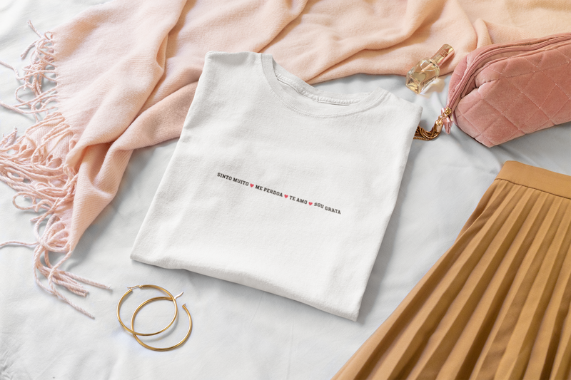 CAMISETA SINTO MUITO ME PERDOE TE AMO SOU GRATA 5