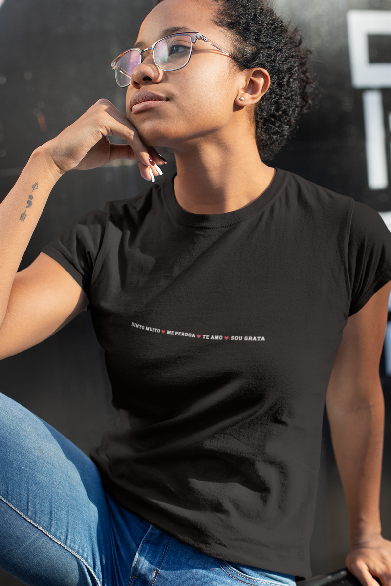 CAMISETA SINTO MUITO ME PERDOE TE AMO SOU GRATA 5