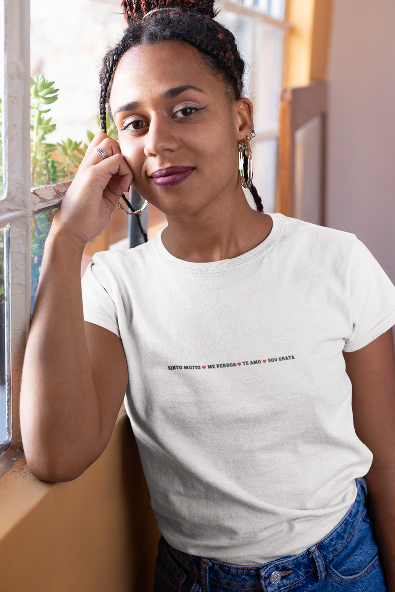 CAMISETA SINTO MUITO ME PERDOE TE AMO SOU GRATA 5