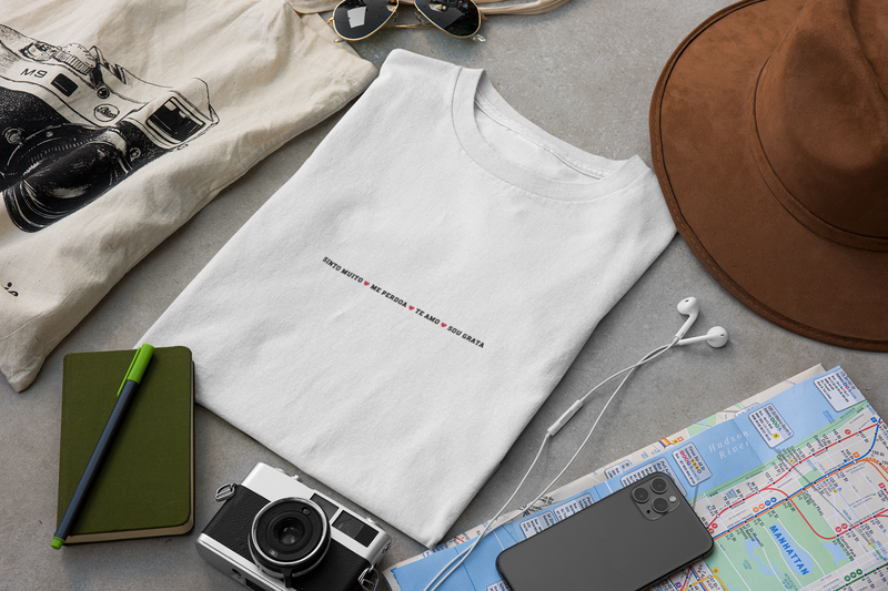 CAMISETA SINTO MUITO ME PERDOE TE AMO SOU GRATA 5